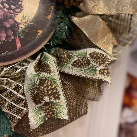 Christmas “WELCOME” wreath, Christmas door wreath, Holiday wreath 26” very luxe - Picture 9 of 11